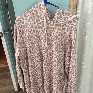 PINK Victoria's Secret Leopard Print Long Sleeve Dress